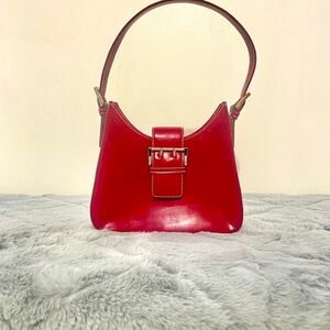 Nine West Red Shoulder Bag with Buckle